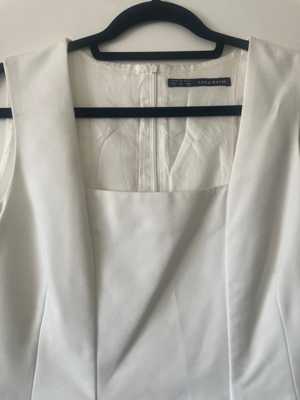 Zara Basic|Structured Peplum Top|Soft White|Large… - image 3